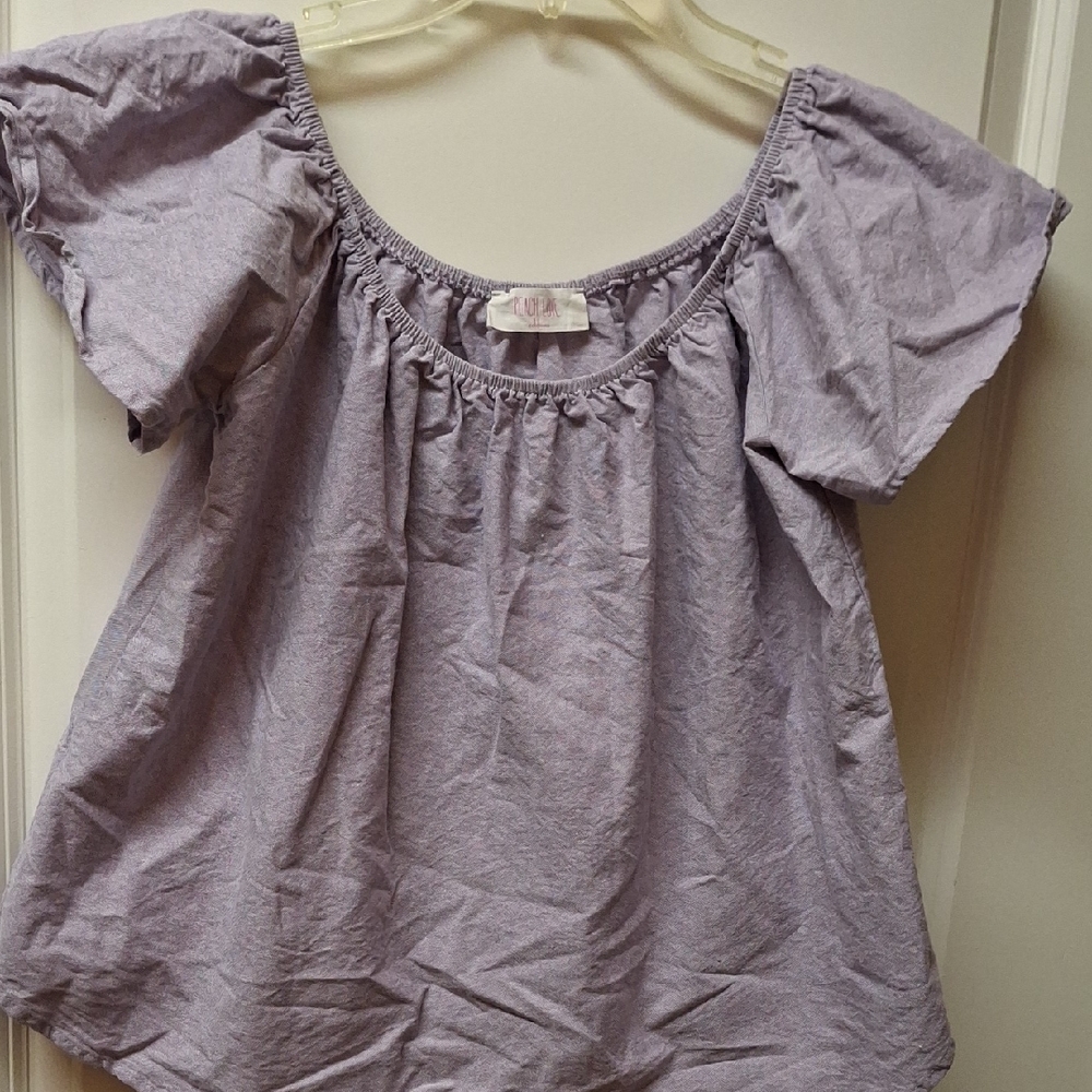 Peach Love California Women's Lavender Top Size S